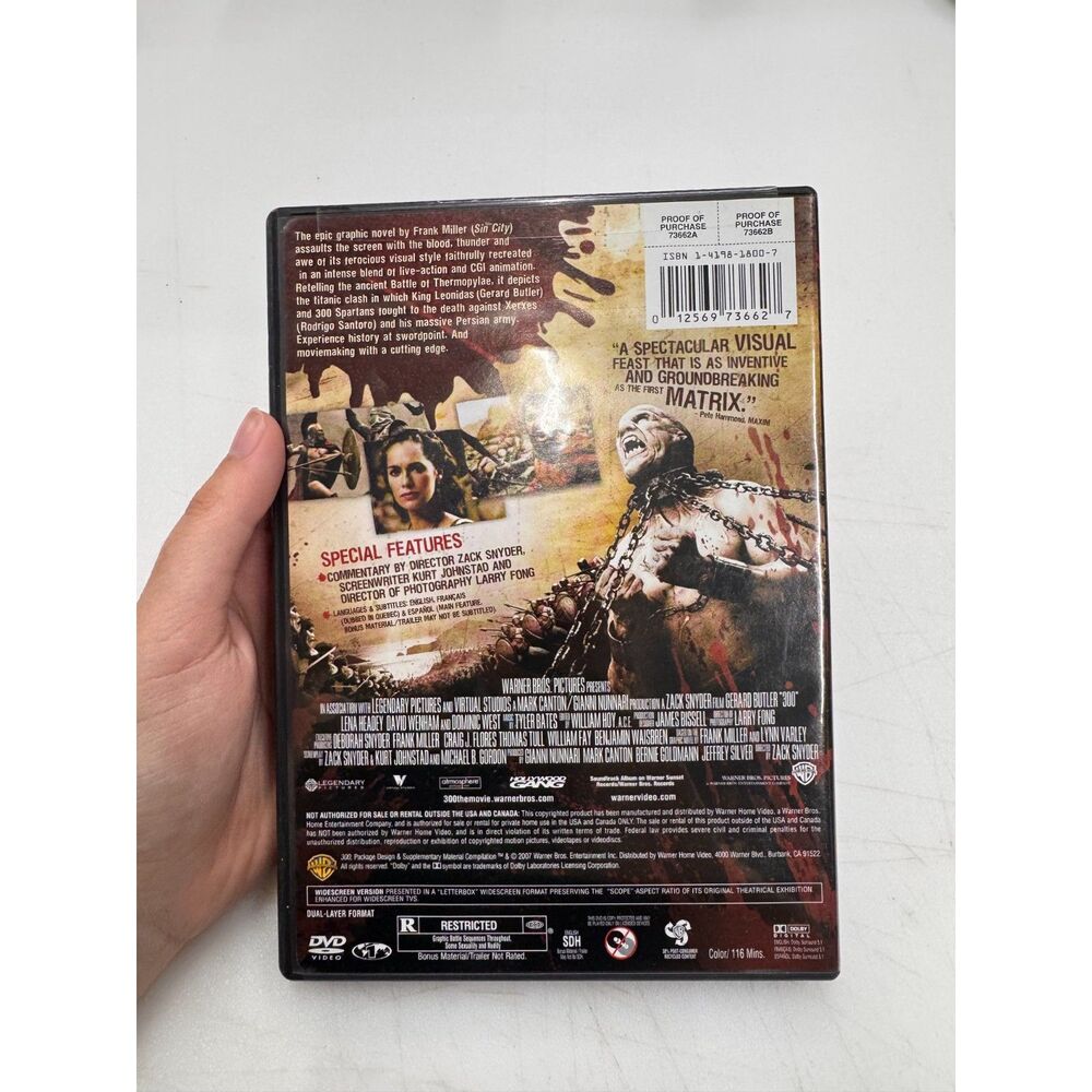 300 [DVD] Disc Tested, Working - Picture 2 of 2